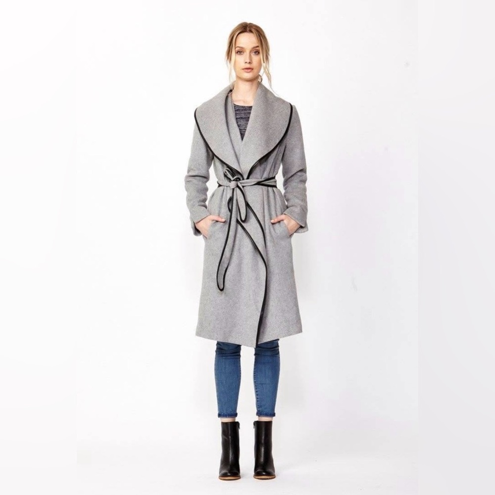 Vince wool tie front drape lightweight jacket size S